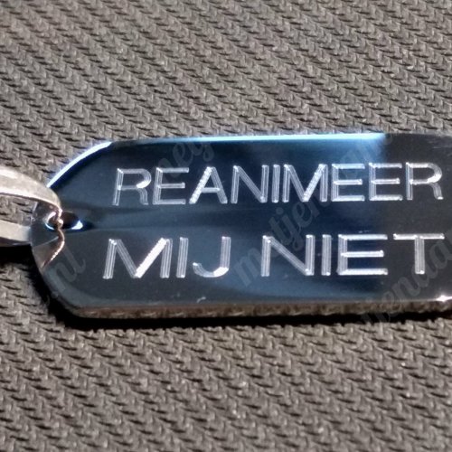 buis binnenvallen Dictatuur NIET-Reanimeren-penning incl. ketting | metjenaam.nl